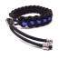Mobile Preview: Thin Blue Line Armband-aus Paracord-Thin Blue Line-Polizei-Männer, Frauen, Kind Armband-Verstellbar