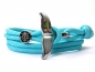 Mobile Preview: Edelstahl Walflossen Armband - Schickes Maritimes Surfer Armband-aus Paracord Typ III-Verstellbar-Turquoise