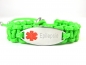 Mobile Preview: Medizinisches Notfall Armband-Edelstahl Charm Lasergraviert-Paracord Typ 2-Verstellbar-Rotes Logo