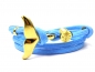 Preview: Edelstahl Walflossen Armband - Schickes Maritimes Surfer Armband-aus Paracord Typ III-Verstellbar-Baby Blue