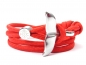 Mobile Preview: Edelstahl Walflossen Armband - Schickes Maritimes Surfer Armband-aus Paracord Typ III-Verstellbar-Imperial Red