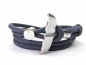 Preview: Edelstahl Walflossen Armband - Schickes Maritimes Surfer Armband-aus Paracord Typ III-Verstellbar-Navy Blue