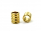 Preview: Edelstahl Gold Beads, Gr. ca. 10,5 x 9 mm - Lochgr. 6 mm - 1, 2 oder 5 Stck. - Edelstahl Gold Bead, Perle, Spacer für Paracord, Leder uvm.