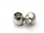 Preview: Edelstahl Oval Beads, Größe: ca. 10 x 10 mm - Lochgr. 6 mm, Bead, Perle, Spacer für Paracord, Leder uvm. 2/5/10 Stck.