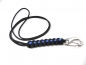 Mobile Preview: Thin Blue Line Schlüßelkette-Polizei-Police-aus Paracord-Handmade - Länge ca. 40 cm