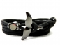 Mobile Preview: Edelstahl Walflossen Armband - Schickes Maritimes Surfer Armband-aus Paracord Typ III-Verstellbar-Schwarz