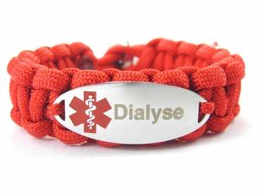 Medizinisches Notfall Armband-Edelstahl Charm Lasergraviert-Verstellbar-Rotes Logo