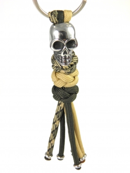 Schlüsselanhänger Lanyard aus US Paracord-Edelstahl Skull-Totenkopf Anhänger-Geschenk-Wählen Sie einen aus 3 Größen