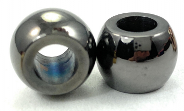 Edelstahl Beads, Gr. ca. 10 x 13 mm - Lochgr. 6 mm, 1/2 Stück - Bead, Perle, Spacer für Paracord, Leder uvm.