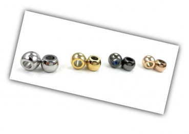 Edelstahl Beads, Gr. ca. 10 x 13 mm - Lochgr. 6 mm, 1/2 Stück - Bead, Perle, Spacer für Paracord, Leder uvm.