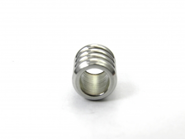 Edelstahl Beads, Größe: ca. 9,5 x 8,8 mm - Lochgr. 6 mm, Perle, Spacer für Paracord, Leder UVM. 2 oder 5 Stck.