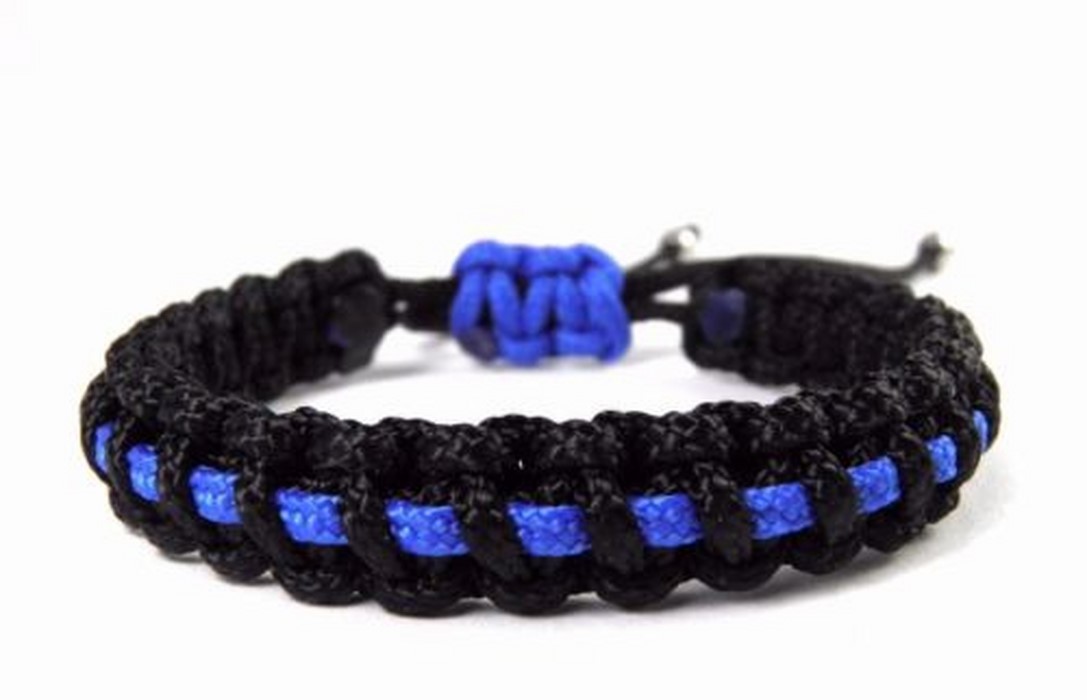 HanseCharms - Thin Blue Line Armband-aus Paracord-Thin Blue Line