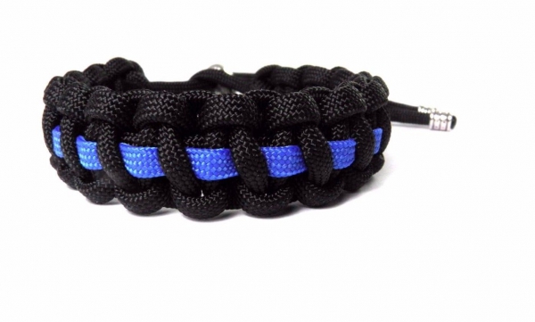 Thin Blue Line Armband-aus Paracord-Thin Blue Line-Polizei-Männer, Frauen, Kind Armband-Verstellbar, 3 Breiten