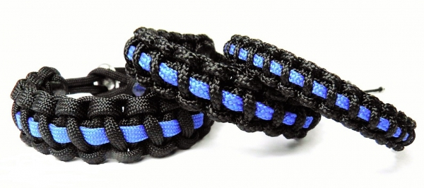 Thin Blue Line Armband-aus Paracord-Thin Blue Line-Polizei-Männer, Frauen, Kind Armband-Verstellbar, 3 Breiten