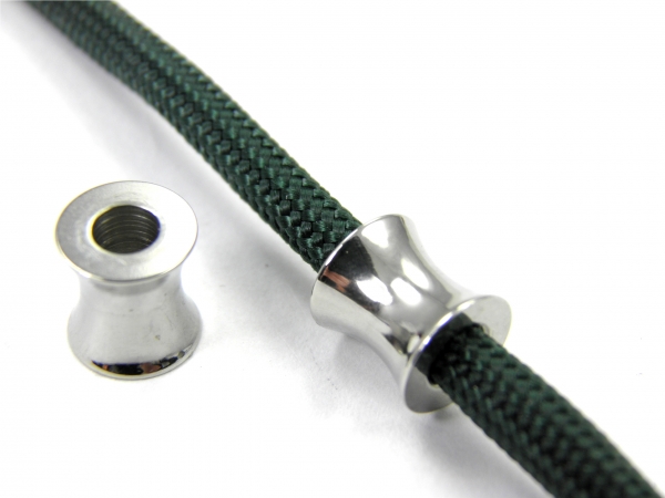 Edelstahl Zylinder Beads,  Gr. ca. 8 x 8 mm - Lochgr. 3,5 mm, Bead, Perle, Spacer für Paracord, Leder uvm. 2/5/10 Stck.