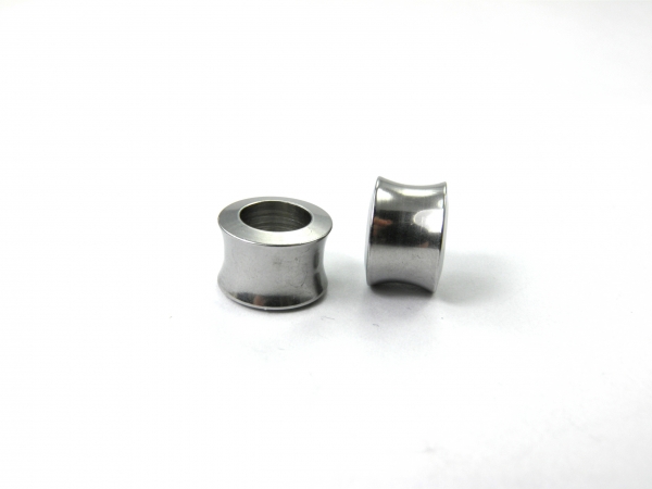Edelstahl Zylinder Beads, Gr. ca. 11 x 7,5 mm - Lochgr. 6,5 mm, Bead, Perle, Tube, Spacer für Paracord, Leder uvm. 2/5 Stck.