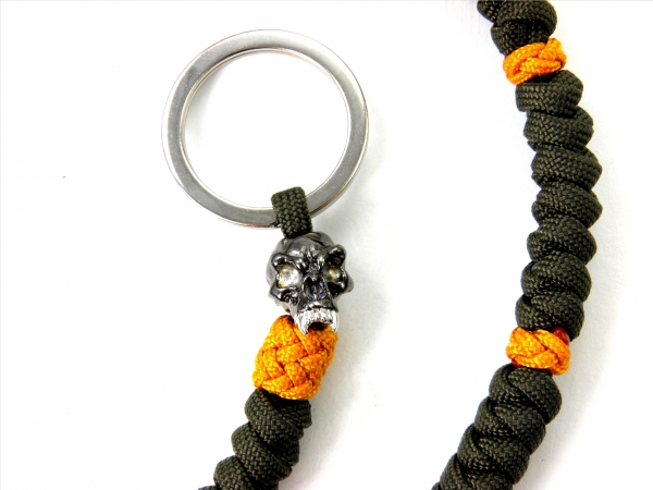 Paracord Portemonnaie Hosenkette-Schlüsselkette-7 cm Stahl Karabiner-Lanyard 